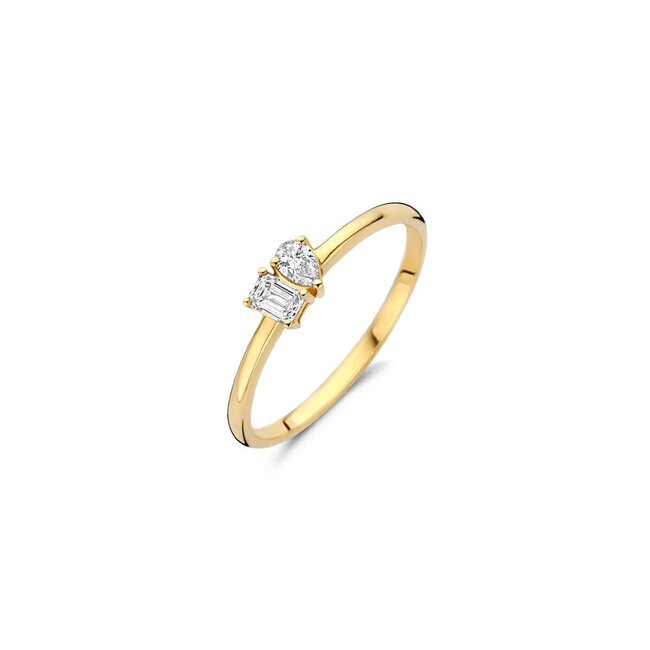 Blush Blush Ring LG1030Y/54 14k Geelgoud met 0,15crt/0,10crt G VS1 Lab Grown Diamant Maat 54