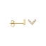 Blush Blush Oorbellen 7374YZI 14k Geelgoud Oorstekers V met Zirkonia