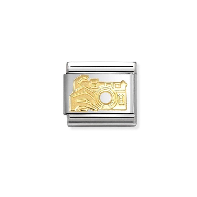 Nomination Nomination Schakel 030108-17 Composable Classic Staal met 18k Geelgoud Camera