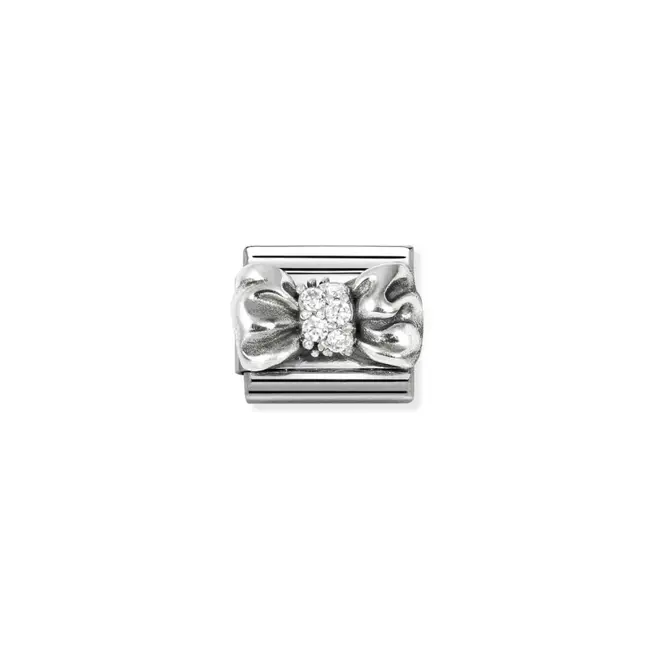 Nomination Nomination Schakel 330323-11 Compossable Classic Staal met Zilver en Zirkonia Strik