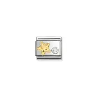 Nomination Nomination Schakel 630301-01 Composable Classic Staal met 18k Geelgoud Ster met Zirkonia
