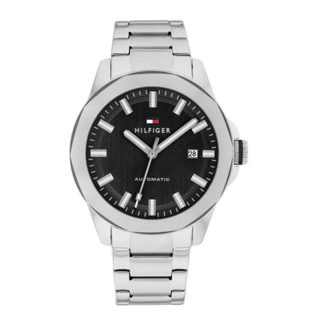Tommy Hilfiger Tommy Hilfiger Horloge TH1710692 Lars Staal Automaat met Zwarte Wijzerplaat 42mm