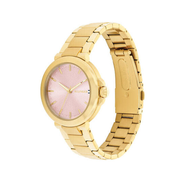 Tommy Hilfiger Tommy Hilfiger Horloge TH1782779 Lori Staal met Geelgouden Plating Quartz en Roze Wijzerplaat 34mm
