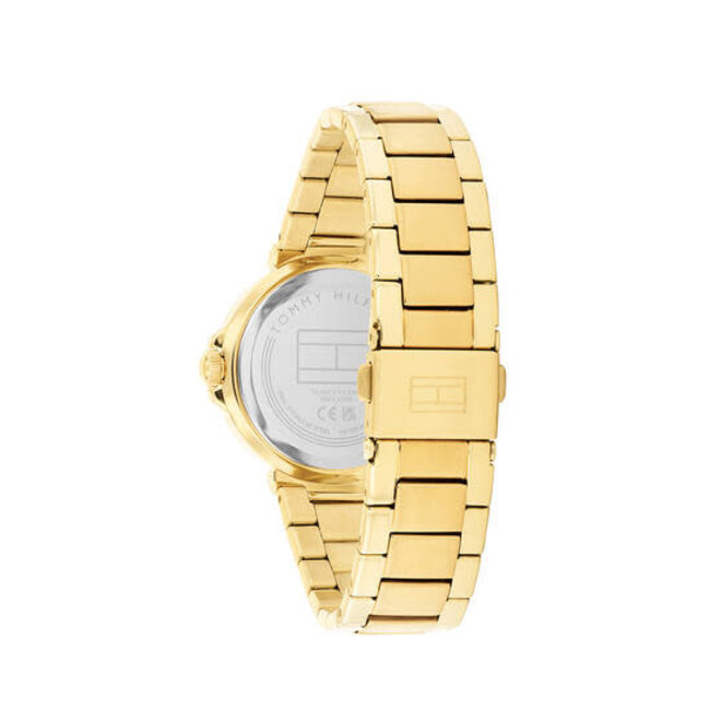 Tommy Hilfiger Tommy Hilfiger Horloge TH1782779 Lori Staal met Geelgouden Plating Quartz en Roze Wijzerplaat 34mm