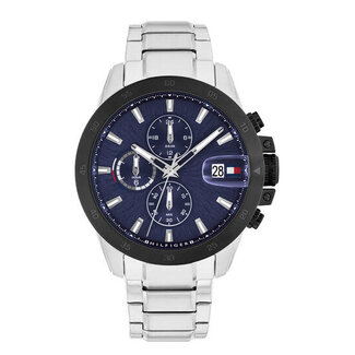 Tommy Hilfiger Tommy Hilfiger Horloge TH1792198 Jameson Staal Quartz met Blauwe Wijzerplaat 43mm