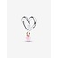 Pandora Pandora Bedel 783242C01 Zilver met 14k Rose Goldplated met Roze Opaal
