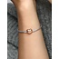 Pandora Pandora Armband 580719-19 Zilver met Rose Gouden Plating Hart Slot Maat 19