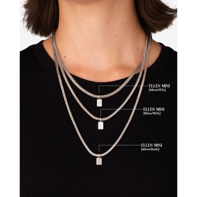 Buddha to Buddha Buddha to Buddha Collier 452 45 Ellen Mini Zilver Maat 45cm