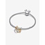 Pandora Pandora Bedel 763650C01 Zilver  14k Geelgoud Plating Mickey en Minnie Mouse