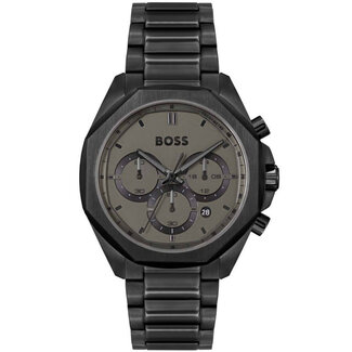 BOSS BOSS Horloge HB1514016 Cloud Staal met Zwarte Coating Quartz Chronograaf 44mm