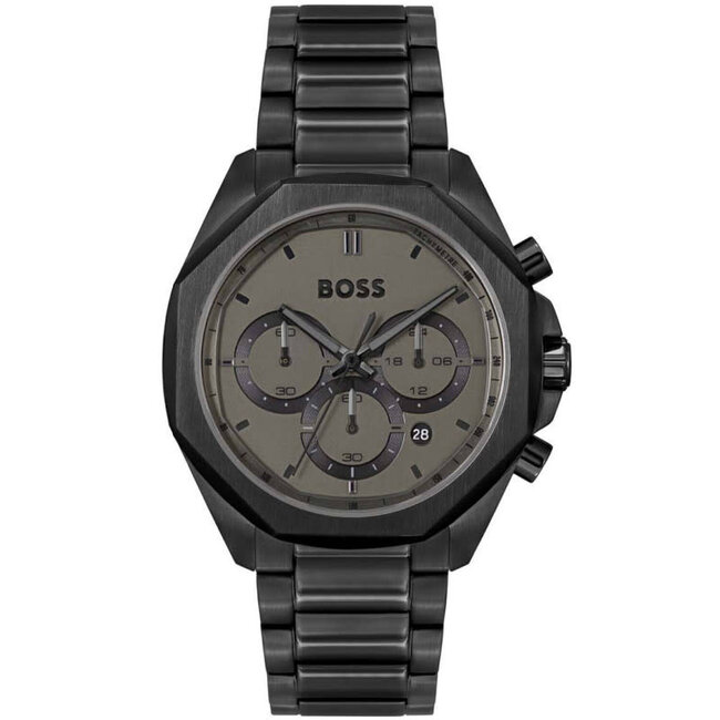 BOSS BOSS Horloge HB1514016 Cloud Staal met Zwarte Coating Quartz Chronograaf 44mm