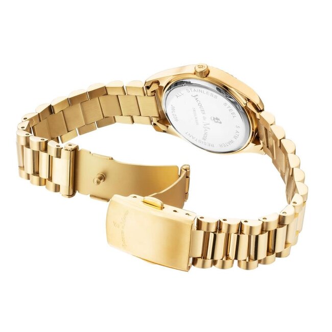 Jacques du Manoir Jacques du Manoir Horloge JWL03907 Inspiration Prime Staal met Geelgouden Plating Quartz Swiss Made 31mm