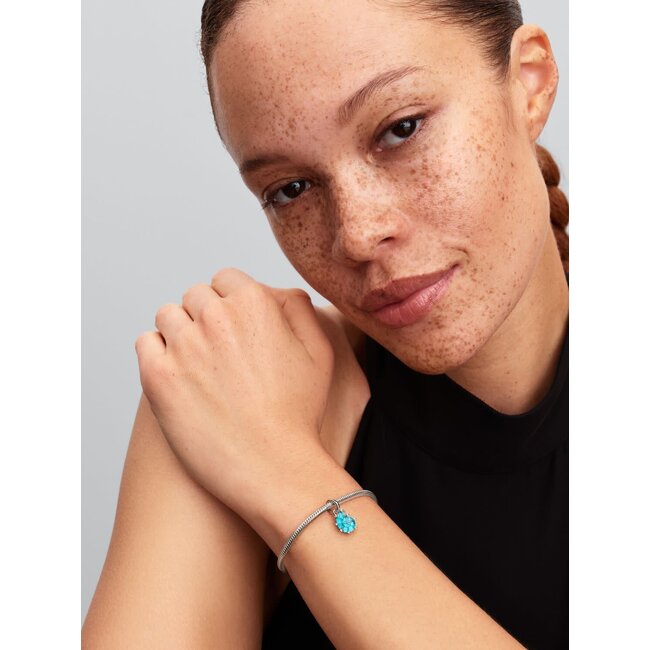 Pandora Pandora Bedel 793900C01 Zilver Zeeslak met Turquoise Zirkonia