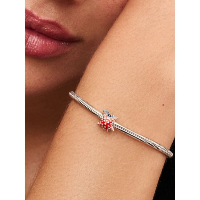 Pandora Pandora Bedel 793817C01 Zilver Zeester met Blauw en Roze