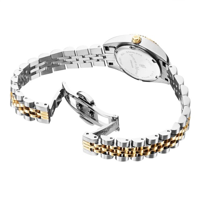 Jacques du Manoir Jacques du Manoir Horloge JWL02104 Inspiration Classic Staal Bi-color Quartz Swiss made Groene Wijzerplaat 26.5mm