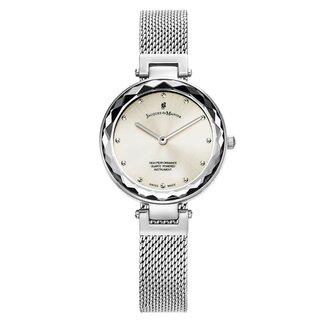 Jacques du Manoir Jacques Du Manoir Horloge JWL04301 Selena Staal Quartz Swiss made met Mesh Horlogeband