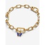 Pandora Pandora Bedel 763825C01 Zilver 14k Geelgoud Plating met Blauw Vlinder