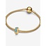 Pandora Pandora Bedel 763902C01 Zilver 14k Geelgoud Plating Stopper met Blauw