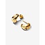 Pandora Pandora Oorbellen 263873C00 Zilver 14k Geelgoud Plating Geribbeld