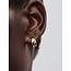 Pandora Pandora Oorbellen 263873C00 Zilver 14k Geelgoud Plating Geribbeld