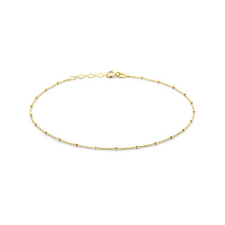 Blinckers Jewellery Huiscollectie BJ Enkelbandje 40.31295 14k Geelgoud Anker Bolletjes 1.3mm 24 - 26cm