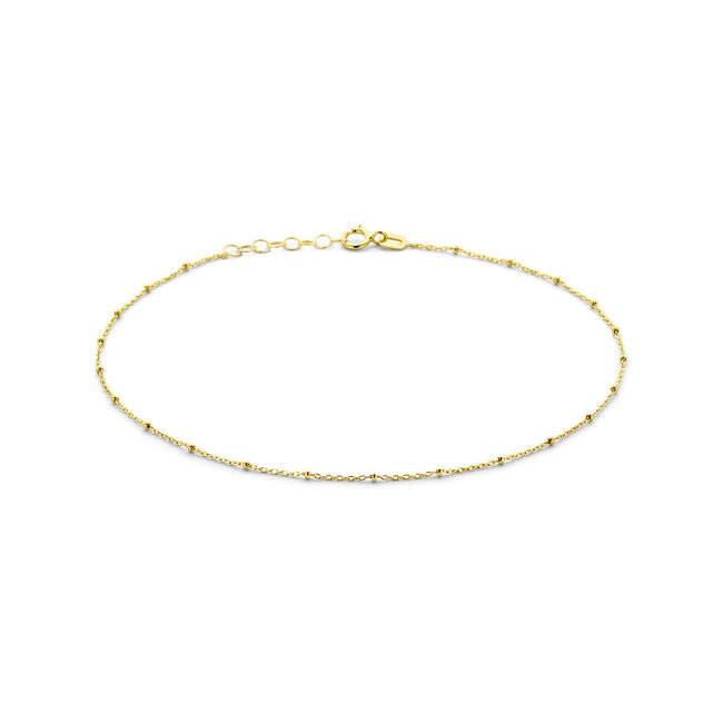 Blinckers Jewellery Huiscollectie BJ Enkelband 40.31295 14k Geelgoud Anker Bolletjes 1.3mm 24 - 26cm