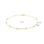 Blinckers Jewellery Huiscollectie BJ Enkelbandje 40.31299 14k Geelgoud Anker met Zirkonia 2.5mm 24 - 26mm