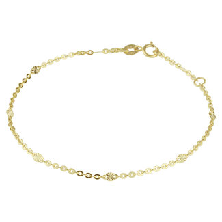 Blinckers Jewellery Huiscollectie BJ Enkelbandje 40.31297 14k Geelgoud Fantasie 2.3mm 24 - 26cm