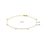 Blinckers Jewellery Huiscollectie BJ Enkelbandje 40.31298 14k Geelgoud Anker met Zirkonia 4mm 24 - 26mm