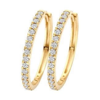 Blush Blush Oorbellen LG7013Y 14k Geelgoud met 0,50crt H SI Briljant gespelen Lab Grown Diamant 1.8mm x 21.2mm