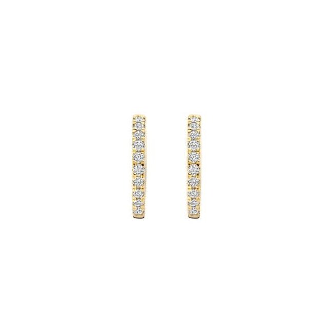 Blush Blush Oorbellen LG7012Y 14k Geelgoud met 0.33crt H SI Briljant geslepen Lab Grown Diamant 14,2mm