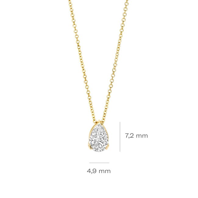 Blush Blush Collier LG3012Y 14k Geelgoud met 0,50crt H SI Peer Lab Grown Diamant 42cm