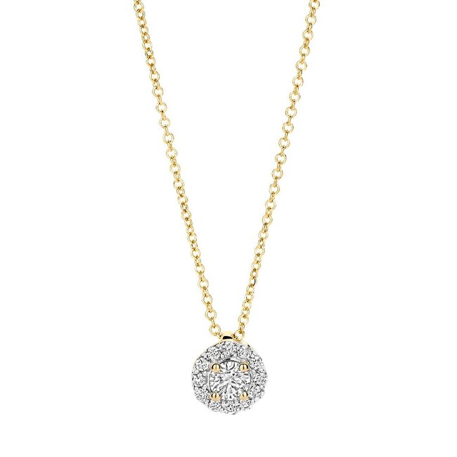 Blush Blush Collier LG3010Y 14k Geelgoud met 0,22crt H SI Briljant geslepen Lab Grown Diamant 42cm