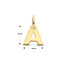 Blinckers Jewellery Huiscollectie BJ Hanger 40.23452 14k Geelgoud Letter A 6mm x 6mm