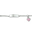 Blinckers Jewellery Huiscollectie BJ Armband 13.27376 Zilver Gourmet Roze Hart Graveer Plaat 5mm 11-13cm