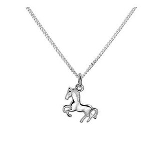 Blinckers Jewellery Huiscollectie BJ Collier 13.22406 Zilver met Hanger Paard 1,4mm 36+4cm