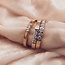 Excellent Jewelry Excellent Ring RG413915-54 14k Bi-color Goud met 5-0.25crt H SI Briljant geslepen Diamant Maat 54