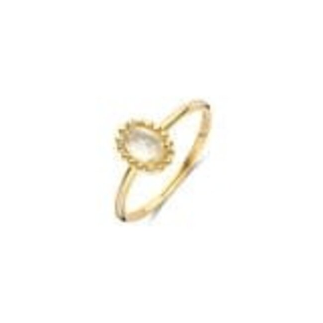 Blush Blush Ring 1272YMQ/54 14k Geelgoud met Kwarts Maat 54