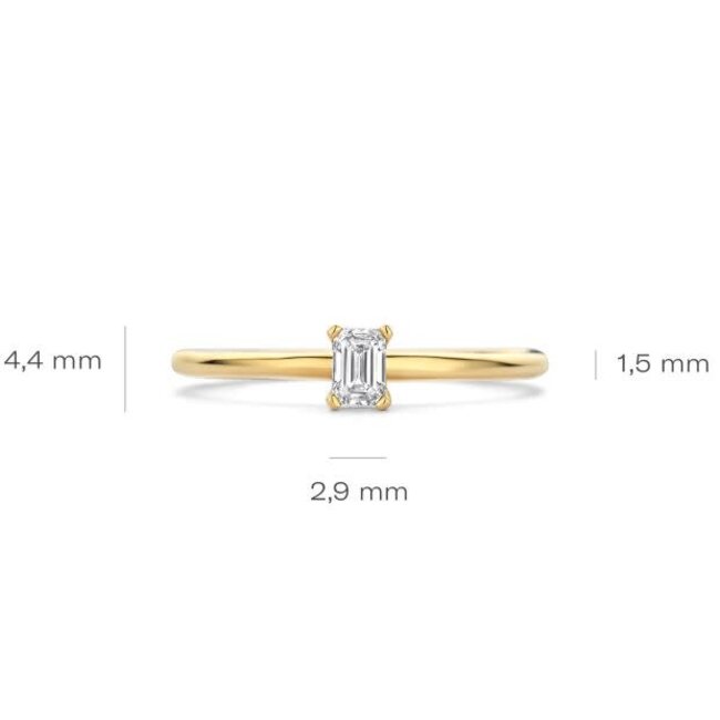 Blush Blush Ring LG1029Y/54 14k Geelgoud met 0,20crt G VS 1 Lab Grown Diamant Maat 54