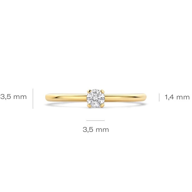 Blush Blush Ring LG1027Y/54 14k Geelgoud met 0,15crt G VS 1 Lab Grown Diamant Maat 54