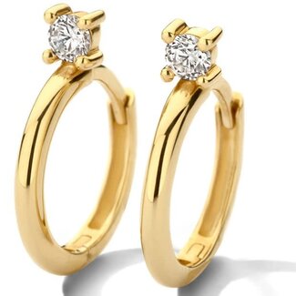 Blush Blush Oorbellen 7372YZI 14k Geelgoud Oorringen met Zirkonia