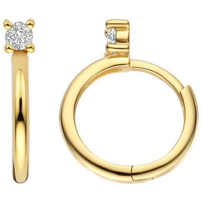 Blush Blush Oorbellen 7372YZI 14k Geelgoud Oorringen met Zirkonia