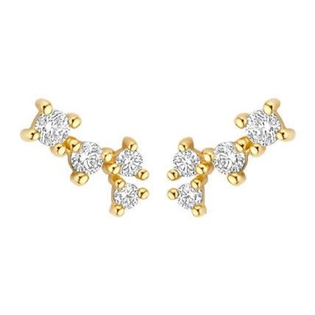 Blush Blush Oorbellen 7373YZI 14k Geelgoud Oorstekers met Zirkonia