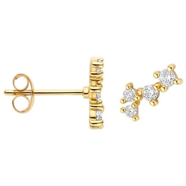Blush Blush Oorbellen 7373YZI 14k Geelgoud Oorstekers met Zirkonia