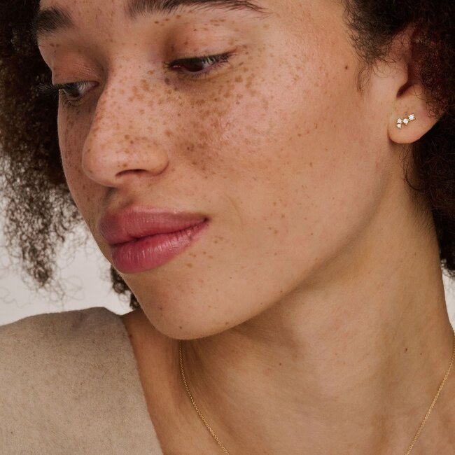 Blush Blush Oorbellen 7373YZI 14k Geelgoud Oorstekers met Zirkonia