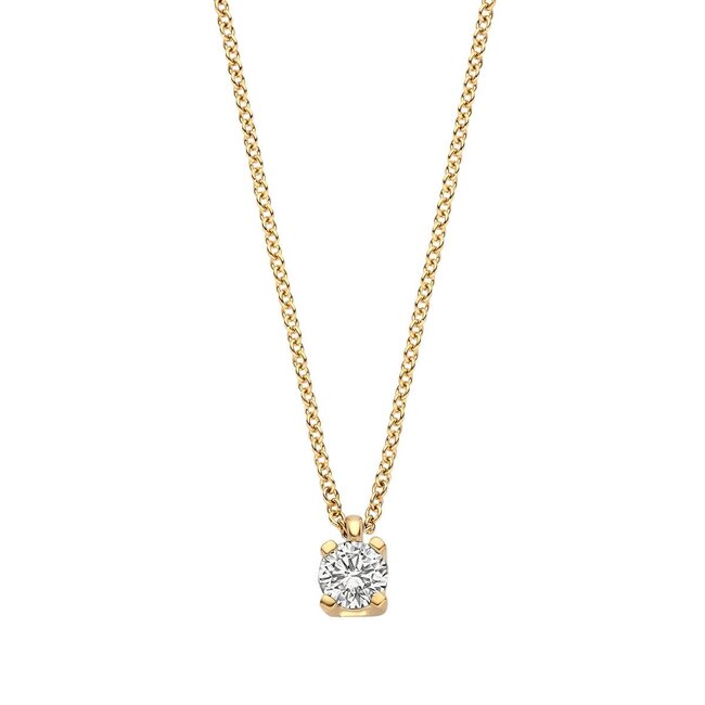 Blush Blush Collier LG3014Y 14k Geelgoud met 0,15crt G VS 1 Lab Grown Diamant