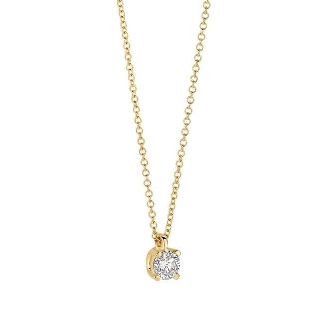 Blush Blush Collier LG3014Y 14k Geelgoud met 0,15crt G VS 1 Lab Grown Diamant