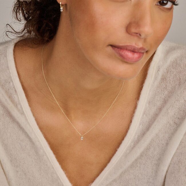 Blush Blush Collier LG3016Y 14k Geelgoud met 0,20crt G VS 1 Lab Grown Diamant