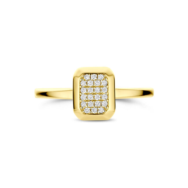 The House Of Blinckers THOB Ring 40.34700 54 14k Geelgoud met 0,10crt H SI Briljant geslepen Diamant Maat 54