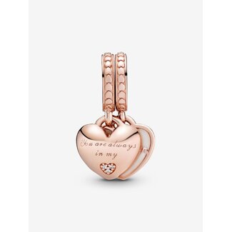 Pandora Pandora Bedel 782072EN23 Zilver 14k Rose Plating Moeder Dochter Deelbaar